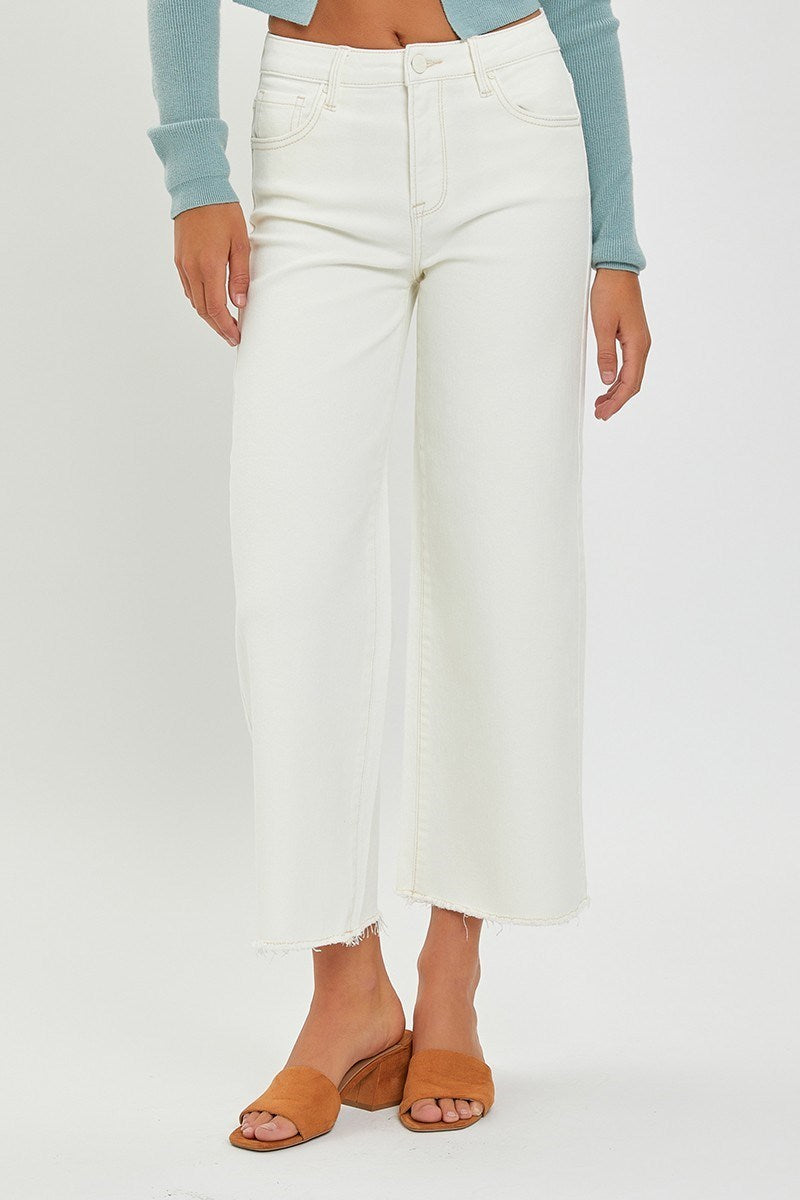 Risen Cream High Rise Crop Wide Leg Jeans – Apparel212 Risen Cream High Rise Crop Wide Leg Jeans – Apparel212