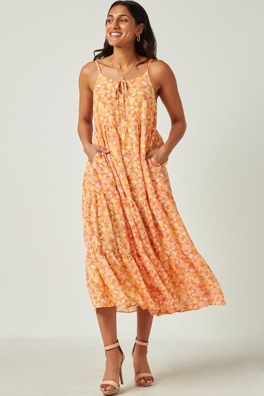 hayden maxi dress Hayden Floral Printed Tiered Dress Large