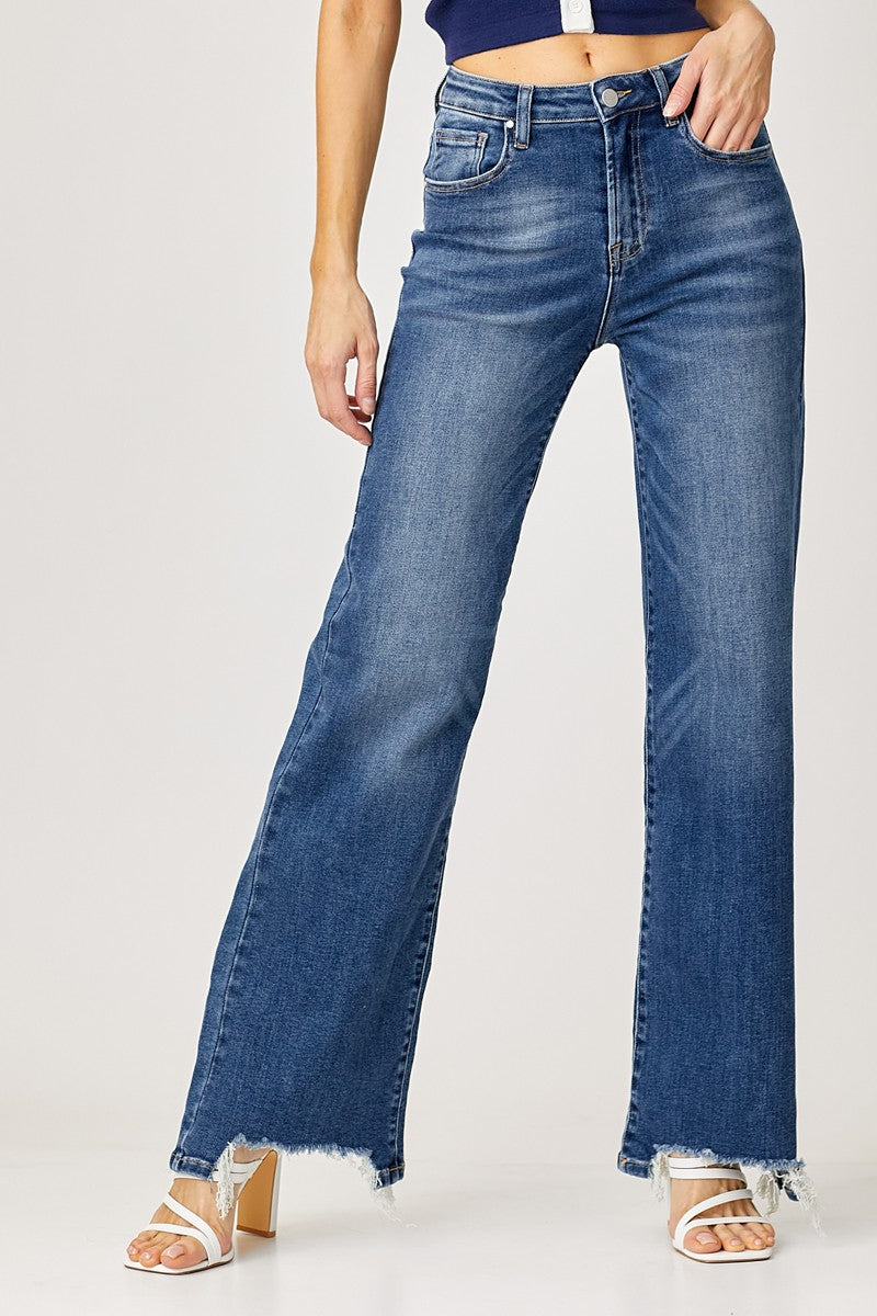 RISEN High Rise Wide Leg Corduroy Jeansl