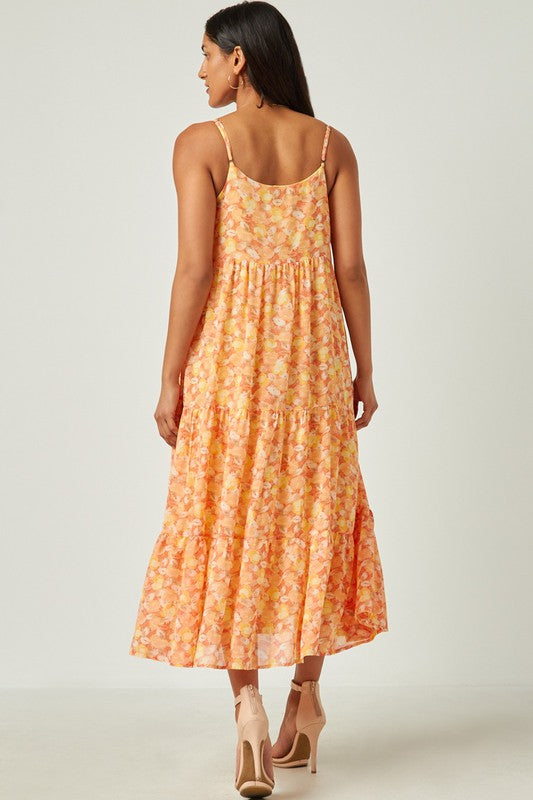 Hayden Floral Printed Tiered Dress