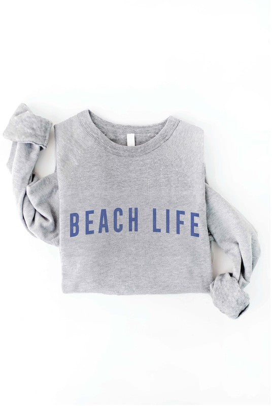 Oat Collective Beach Life Relaxed Fit Fleece Pullover