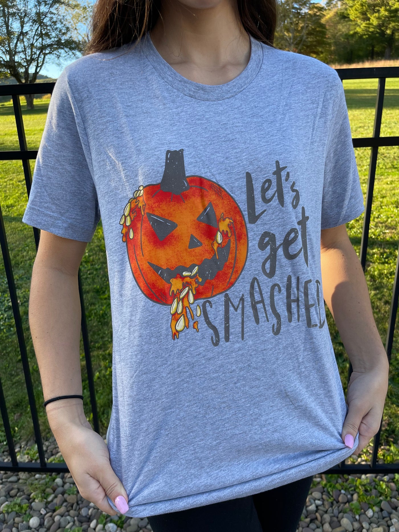Let's Get Smashed Pumpkin Graphic Tee