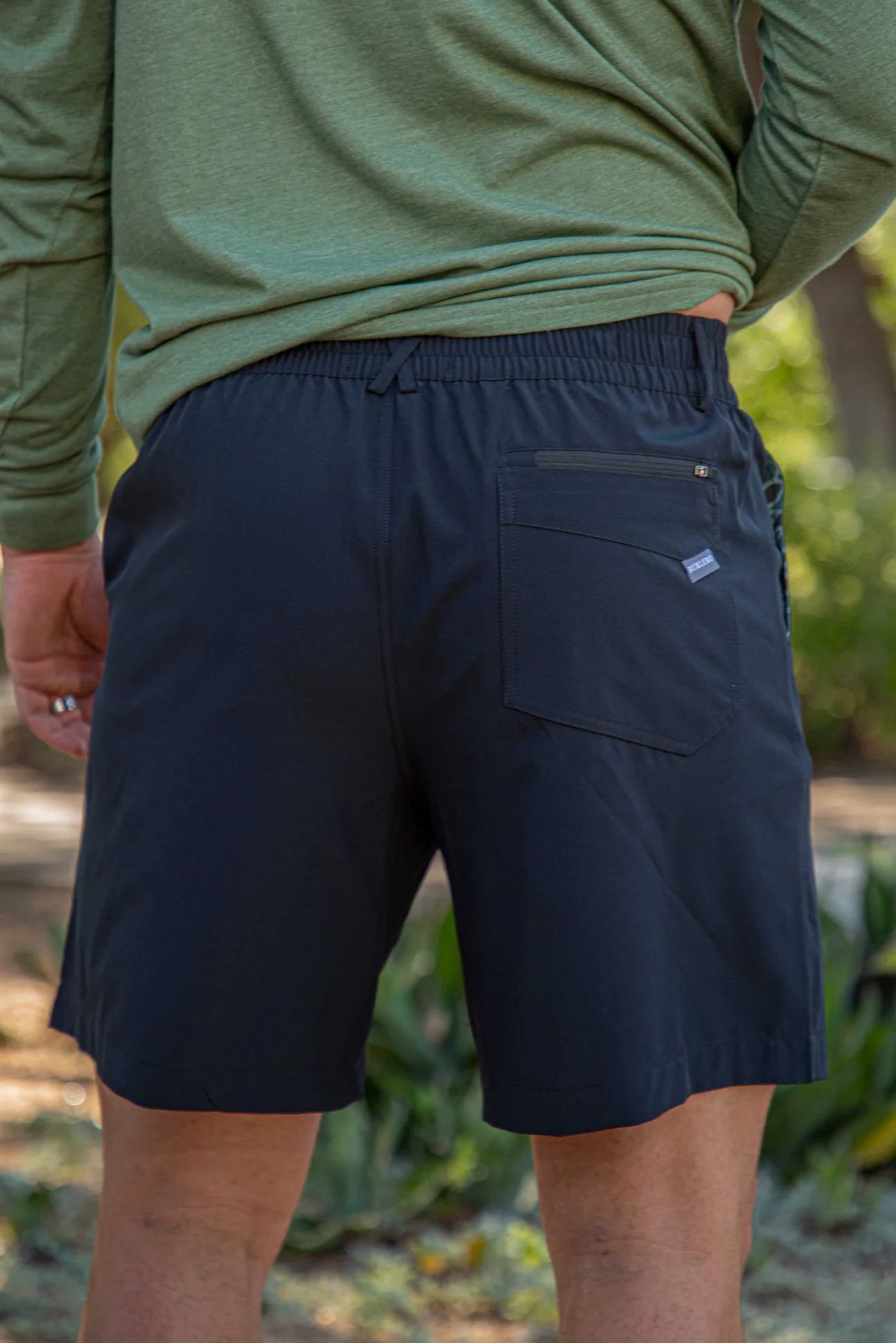 Burlebo Matte Black with Duck Camo Pockets Everyday Shorts