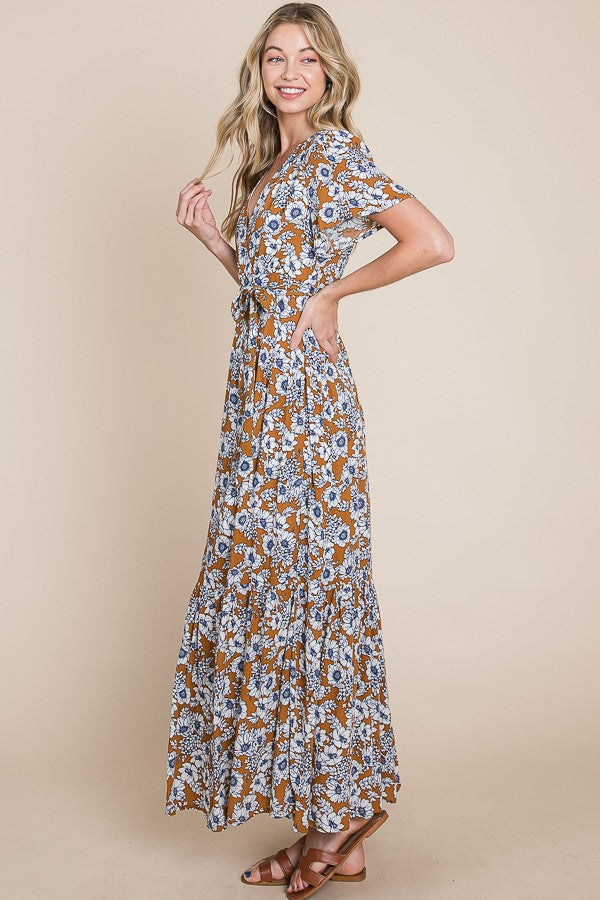 Vanilla bay floral maxi dress Clearance