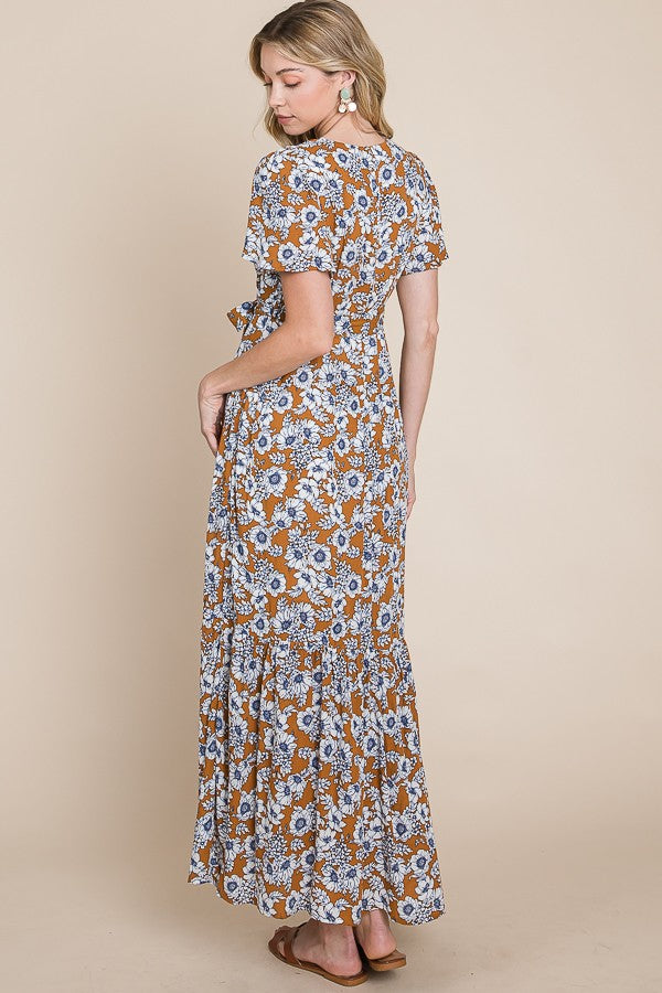Vanilla Bay Floral Print Maxi Dress